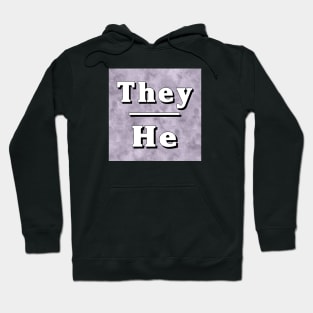 They-He Pronouns: Neutral Gray Hoodie